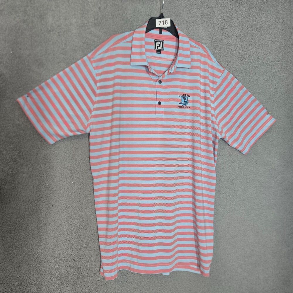 Foot Joy U.S. Open 2019 Pebble Beach Golf Polo Athletic Fit Mens 2XL Pink